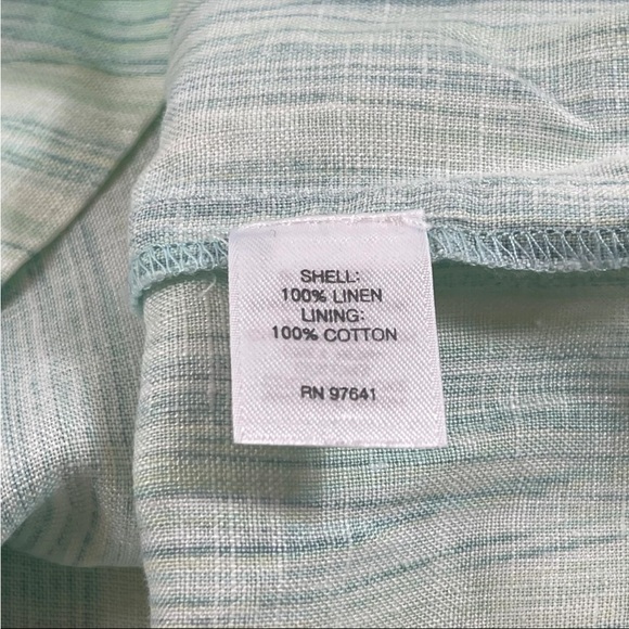 Linen Sleeveless Blue Dress - Picture 5 of 7